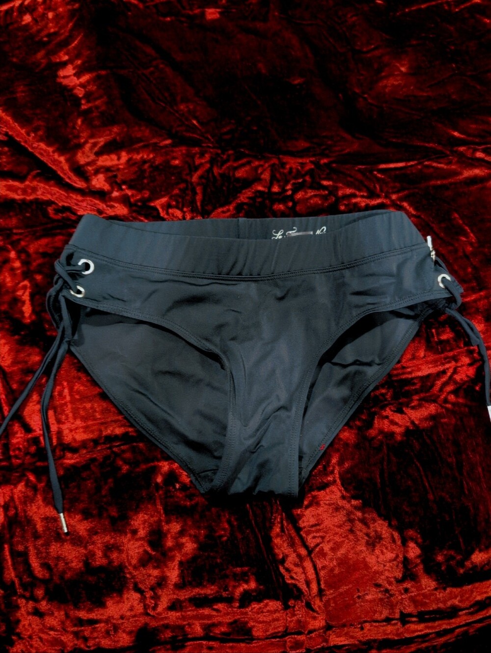 Rare Discontinued La Femme En Noir Micheline Pitt Bikini Bottoms With Side Lace
